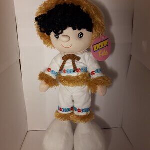 Kickin Kids Northern Kid Plush Native American NWT